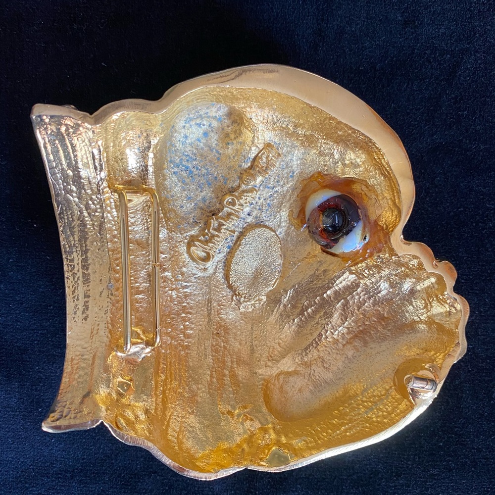 Vintage Bulldog Christopher Ross Belt Buckle